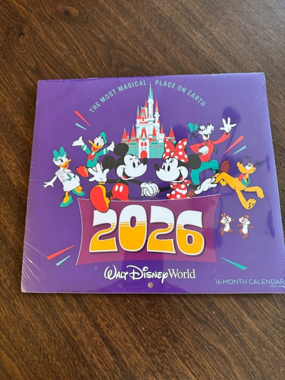 2026 Walt Disney World Full Color 16 Month Official Calendar New Mickey WDW Park